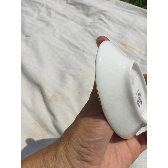 Capodimonte Italian trinket dish 5” ceramic cherub angels Italy country m.a.s. - Picture 6 of 10